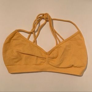 FreePeople Strappy Back Bra XS Golden Yellow